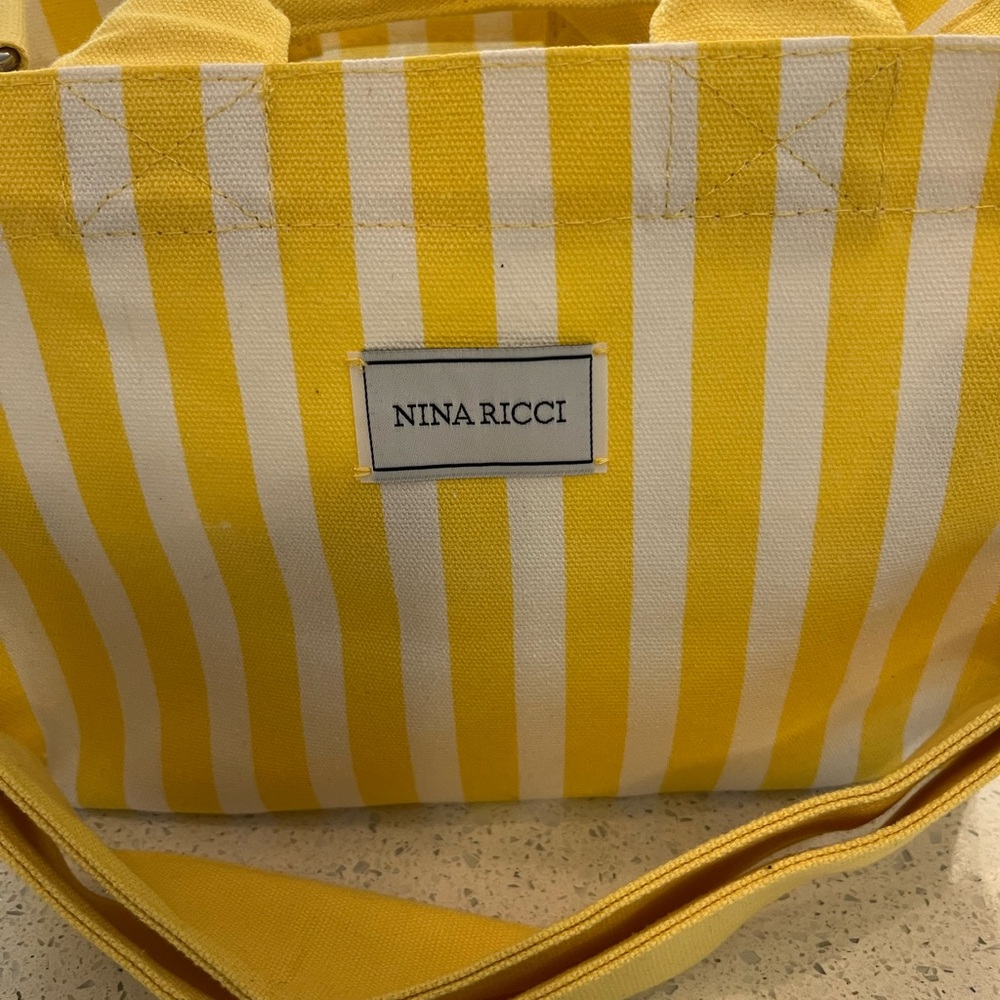 Nina Ricci Yellow and White Tote Bag
